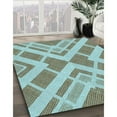 thumbnail image 2 of Ahgly Company Indoor Rectangle Patterned Blue Lagoon Blue Area Rugs, 3' x 5', 2 of 6