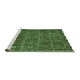 thumbnail image 2 of Ahgly Company Machine Washable Indoor Square Abstract Turquoise Blue Modern Area Rugs, 7' Square, 2 of 4