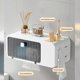 thumbnail image 3 of Toilet Paper Holder for Bathroom, Wall Tissue Storage Box, Plastic Drawer Organizer Container for Toilet, Office, Kitchen, Living Room, Home (White), 3 of 5