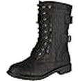 thumbnail image 3 of TOP Moda Womenâ€™S Pack-72 Military Lace Up Combat Boot,Black,10, 3 of 4