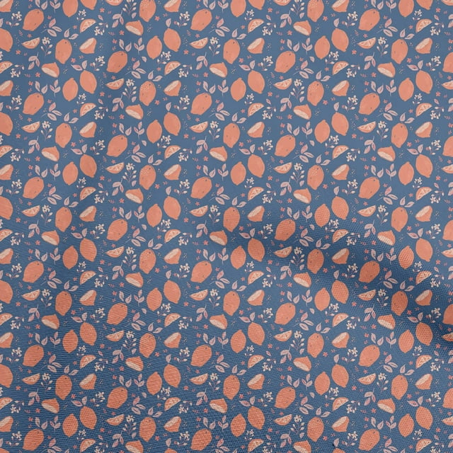 oneOone Polyester Spandex Medium Orange Fabric Fruits Craft Projects Decor Fabric Printed By The Yard 56 Inch Wide
