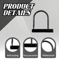 thumbnail image 3 of MELIVO Bike Lock,6.5"*4.7" U Lock,U Bicycle Lock For Scooter,Black, 3 of 7