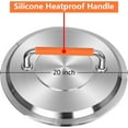 thumbnail image 5 of Fire Pit Lid Accessory for Bonfire Fire Pit, 20 inch Lid 304 Stainless Steel with Heat Resistant Handle for Solo Stove Bonfire 19.5"$$Garden & Patio, 5 of 6