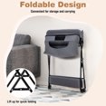 thumbnail image 5 of Patiojoy Portable Baby Changing Table Folding Newborn Nursery Organizer with Wheels Grey, 5 of 7