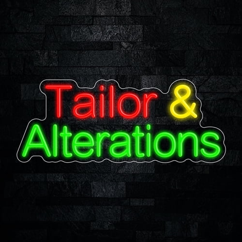 Tailor & Alterations LED Neon Sign 25"L x 10"H #33438