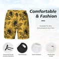 thumbnail image 5 of Lsque Mens Swim Trunks Autumn Sunflower Pattern - Bathing Suit Compression Liner - Beach Swim Shorts Swimwear - (S-3XL) - Stretch Quick Dry -, 5 of 9
