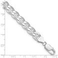 thumbnail image 5 of Auriga Fine Jewelry 925 Sterling Silver Rh-plated 8.25mm Flat Cuban Anchor 9inch Chain Bracelet for Men, 5 of 5