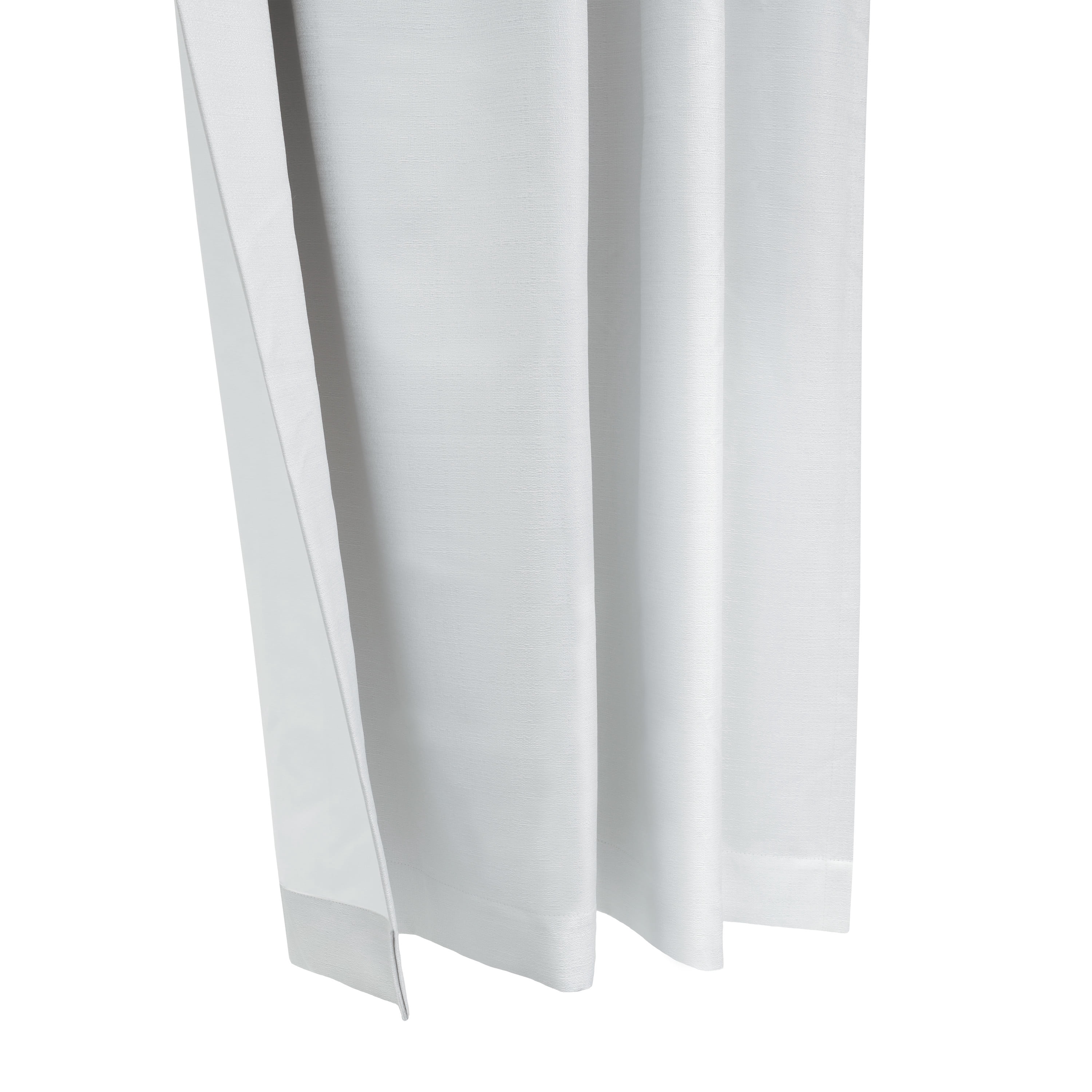 Barry Total Blackout Textured Dual Header Curtain Panel 52" x 95" in White