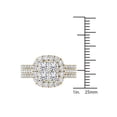 thumbnail image 4 of 2 Carat T.W. Diamond Single Halo Cluster Two-Band 14kt Yellow Gold Engagement Ring Set, 4 of 5