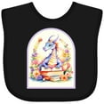 thumbnail image 3 of Inktastic Bookworm Dragon Book Lover Girls Baby Bib, 3 of 4