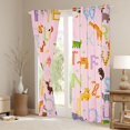 thumbnail image 3 of Homewish Cute Elephant Deer Blackout Curtains Set of 2 (52x84 Each),Zoo Animal Lions Window Curtains,Multicolor 26 Letters Curtains and Drapes For Boys Kids,Super Cozy Room Decor, 3 of 6