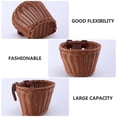 thumbnail image 3 of SEWCHICS Brown Retro Bike Basket, Pe Wicker, Easy Install, Large Capacity 1Pc, 3 of 7