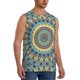 thumbnail image 2 of Balery Round Mandala1 Camisetas sin mangas para hombre, absorbe la humedad y protege contra el mal olor.-3X-Large, 2 of 7