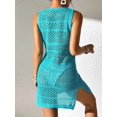 thumbnail image 4 of Maillots de Bain pour Femmes Sorties de Plage 2025 Été Crochet Ajouré Tricot Robe de Plage Bleue G, 4 of 10