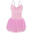 thumbnail image 2 of Fozruso Girls Floral Dress Girls Ballet Dance Dress Tutu Leotard With Lace Ruffle Skirt Strapless Gymnastics Performance For Toddler Kids Sizes 5-6 Years, 2 of 5