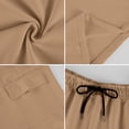 thumbnail image 6 of Hearthz Men's Capri Pants Baggy Wide Leg Below Knee Lightweight Loose 3/4 Shorts Drawstring Lightweight Men's Cargo Shorts Yellow S, 6 of 9