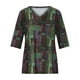 thumbnail image 4 of ICHUANYI Clearance Fashion Women Casual T-shirt Vintage Ethnic Print 3/4 Sleeve Pullover Blouse Tops(Green, L) ICHUANYI WER2023080809343, 4 of 8