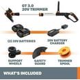 thumbnail image 5 of Worx WG163 20V PowerShare Cordless 12" Grass and Weed String Trimmer and Edger with Battery and Charger, 5 of 8