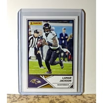 Lamar Jackson 2024 Panini NFL #53 Sticker Card Baltimore Ravens
