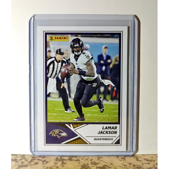 Lamar Jackson 2024 Panini NFL #53 Sticker Card Baltimore Ravens