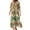 Multicolor, variant on CharmCyan Women's Fashionable And Elegant Autmn And Winter Button Lapel Three-quarter Sleeve Three-dimensional Printed Dress Cyan L