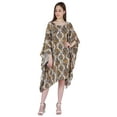 thumbnail image 4 of Moomaya Printed Cold Shoulder Kaftan Cover Up For Women Sundress Caftan Dress, 4 of 7