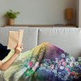 thumbnail image 3 of Flower Soft Flannel Fleece Blanket, Ivy Floral Beauty in Spring Blooming Nature Soft Calm Paradise Print, Cozy Plush for Indoor and Outdoor Use, 60" x 80", Purple Yellow Multicolor, by Ambesonne, 3 of 5