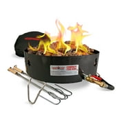 Camp Chef Compact Fire Ring, GCLOG, 55,000 BTU, Lava Rocks, 2 Extendable Roasting Sticks