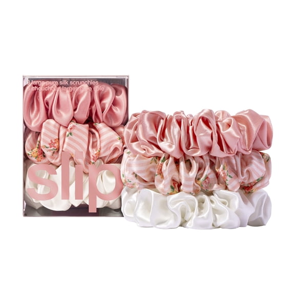 slip pure silk large scrunchies - petal
