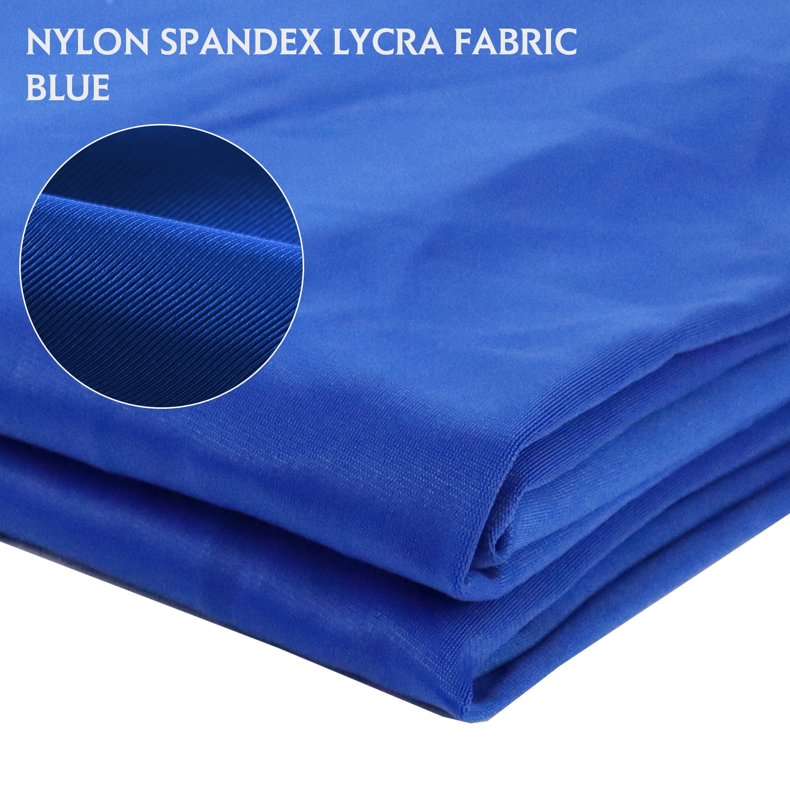 Slick Lycra Fabric Nylon Spandex Cloth 4Way Stretch Blue 58"Width Deck Cloth Sportswear Dress