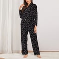 thumbnail image 2 of Sikiie Cool Skull Love Women's Long-Sleeve Shirt and Full-Length Bottom Pajama Set (s-xxl)-Small, 2 of 7