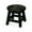 Espresso, variant on Carved Rubberwood Stool with Floral Design - Ideal for Child's Step Stool or Decorative Ottoman