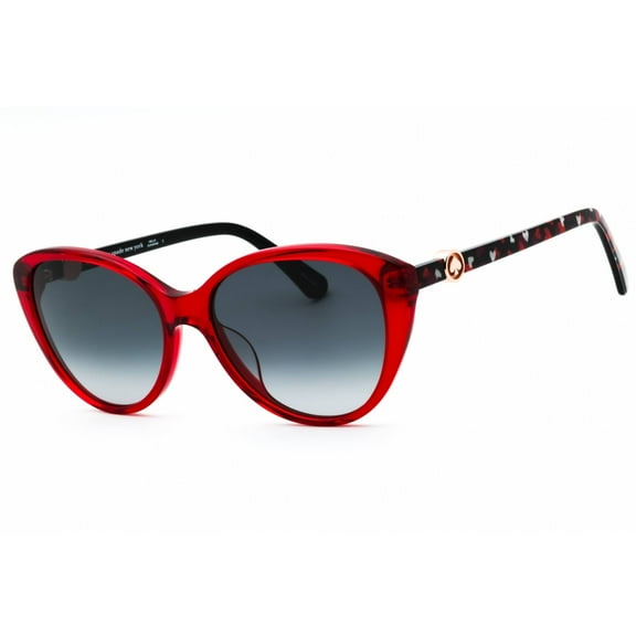 Kate Spade KS Visalia/G/S Plastic Womens Butterfly Polarized Sunglasses Red /Black 55mm Adult