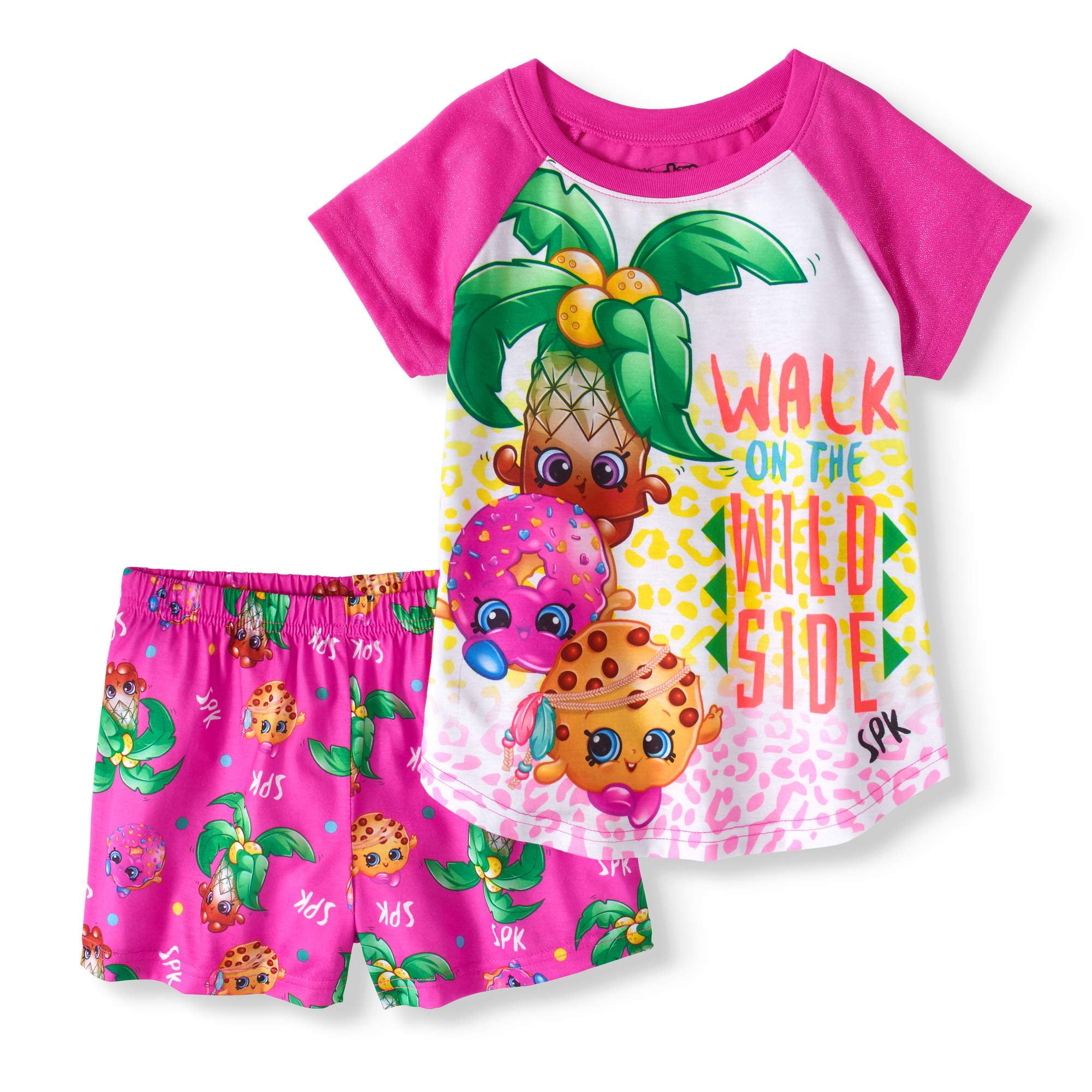 Size 4-14 Shopkins Lippy Lips and Apple Blossom Girls Pink Glove 4013