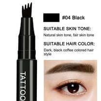 Kokovifyves 4-Tip Microblade Brow Pen Liquid Water Eyebrow Pencil 3D Simulation Eyebrow Color Rendering Natural Sweat Eyebrow Pencil