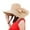 Khaki, variant on Stylish Floppy Sun Hat for Women with Decorative Bow and Wide Colorful Brim Outdoor Beachwear Accessory