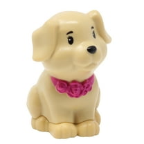 Replacement Part for Collectible Fisher-Price Little People Veterinarian School Barbie Dollhouse Family Playset JBH01 - Replacement Tan Labradoodle Puppy Figure
