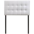 thumbnail image 3 of Modern Vinyl Twin Tufted Panel Headboard in White, 3 of 5