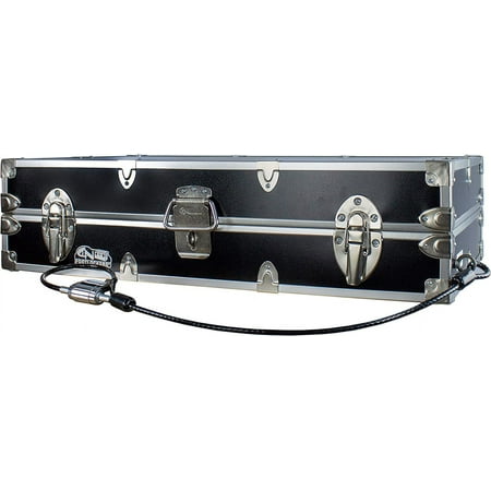 C&N Footlockers College Dorm Room Under Bed - The Slim Lockable Trunk - 32 x 18 x 8.25 Inches (With Cable Lock)