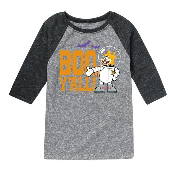SpongeBob SquarePants - Sandy Boo Y'all - Toddler And Youth Raglan Graphic T-Shirt