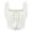 White, variant on FASHOFT White Renaissance Corset Top For Women White Jacquard Pattern Double Shoulder Strap Boned Bustier Waist Cinching Bust Support Vintage Body Shaper Top White Corset Top L