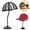 Black, variant on Plastic Hat Stand Rack, Tabletop Cap Display Holder, Adult Hat Organizer, Sturdy Base, Includes 1 Hat Stand