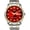 Two-Tone Red, variant on Men's Double Calendar Watch, Fashionable Alloy Steel Belt, Waterproof and Luminous Wristwatch