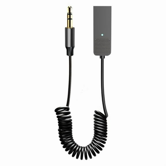 Bluetooth 5.2 Audio Receiver Stereo Dongle USB to 3.5mm AUX Jack Car Wireless Handsfree for Car Kit Speaker Amplifier,1 * Audio Adapter,Black