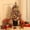 Brown Base-Arc(1 pc), variant on 3ft Christmas Tree 2 Set Pre-Lit Artificial Christmas Tree with Vintage Potted Base, Flocked Snow 78 Warm White LED Lights Red Berries, Xmas Holiday Decor for Home, Entrances