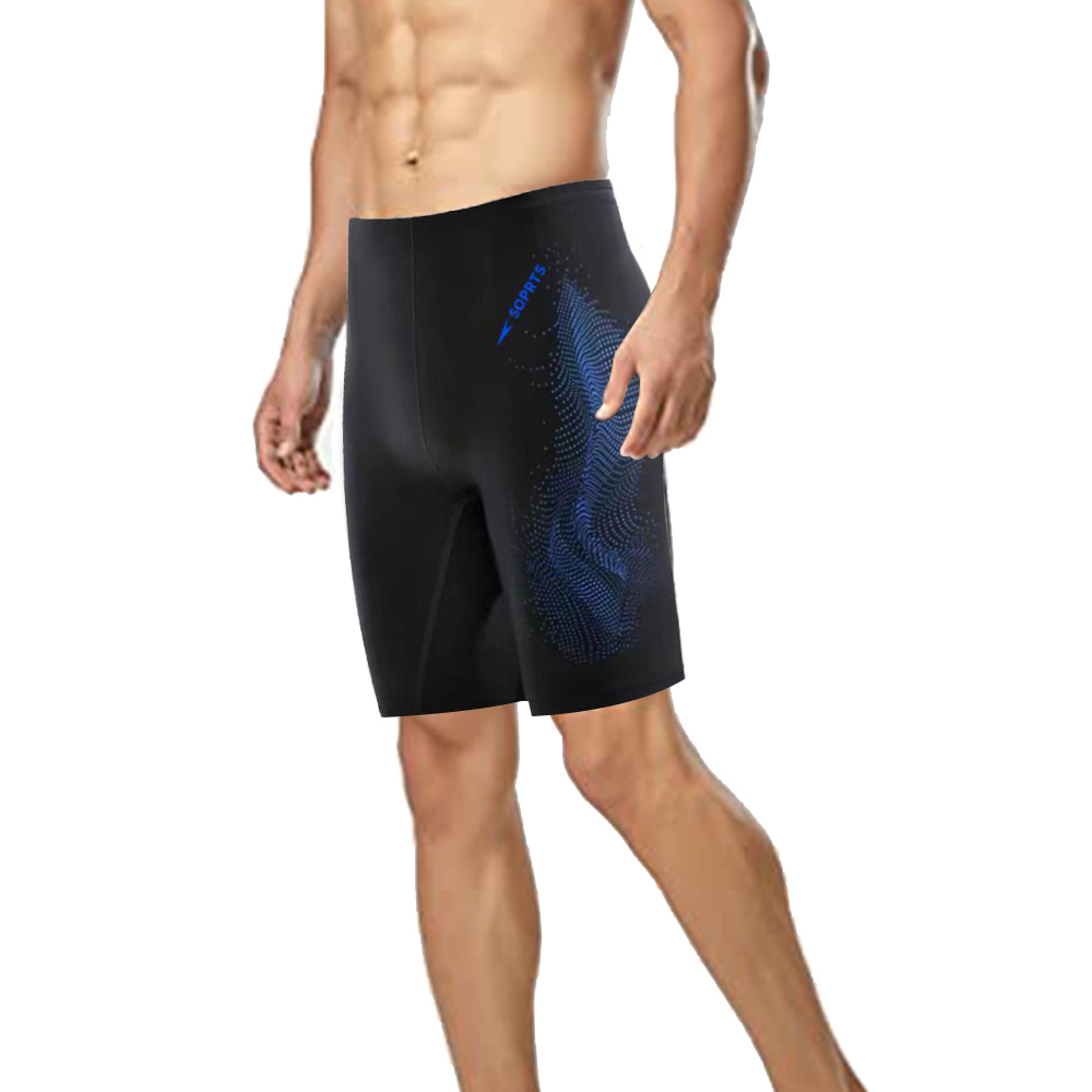 Swimsuit Mens Solid Swim Jammers Endurance Long Racing Training
