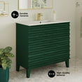thumbnail image 4 of Cascade 36" Freestanding Bathroom Vanity in Green Oak with Sink Top, 4 of 12