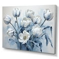 thumbnail image 2 of Designart "Blue-White Tulip Artistry" Tulips Wall Art Prints, 2 of 7