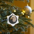 thumbnail image 7 of 3dRose, American Bald Eagle - A, 3 inch Snowflake Porcelain Ornament, 7 of 7