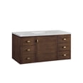 thumbnail image 2 of James Martin Vanities 48" Single Vanity, Mid-Century Walnut w/ 3 CM Arctic Fall Top, 2 of 12